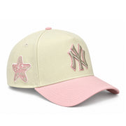 New Era New York Yankees 1960 All-Star Game 9FORTY A-Frame Chrome Pink snapback hat with pink visor and embroidered star side patch