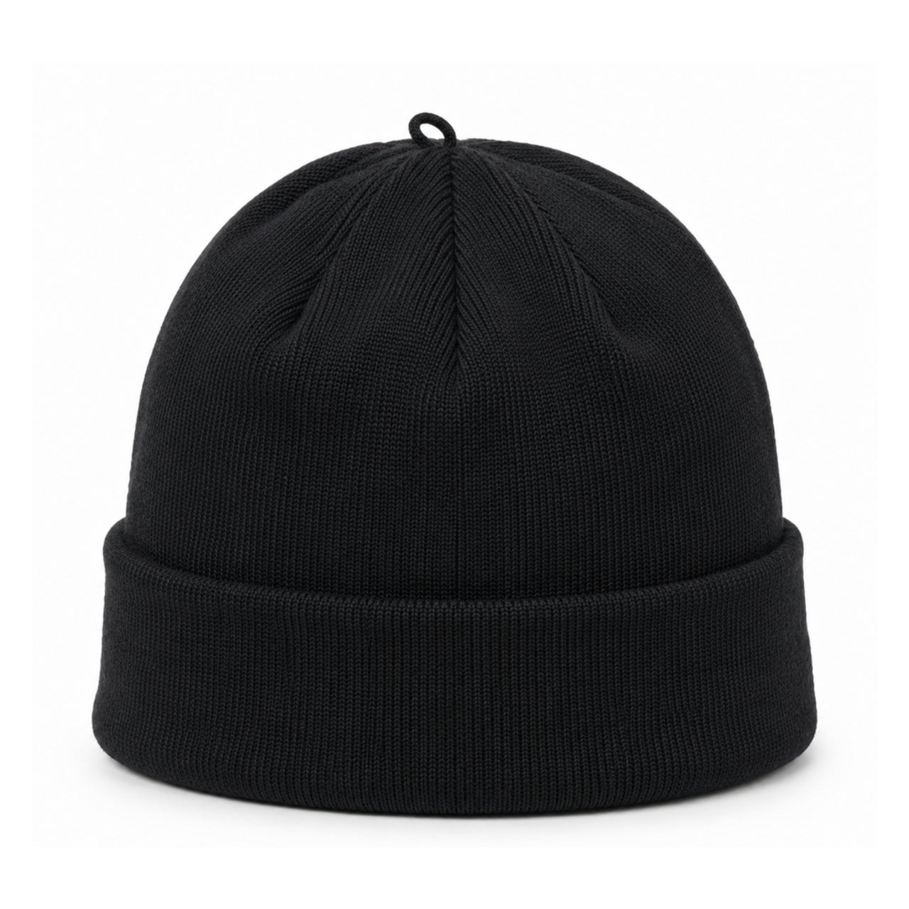 New Era New York Yankees Men's Cuff Knit Beanie Black on Black back view