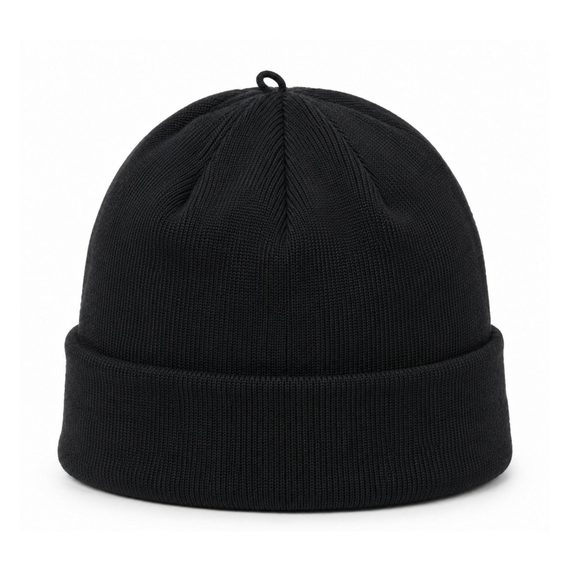 New Era New York Yankees Men's Cuff Knit Beanie Black on Black back view
