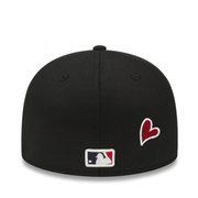 back view of New Era New York Yankees Rose Thorn Black 59FIFTY Fitted Hat