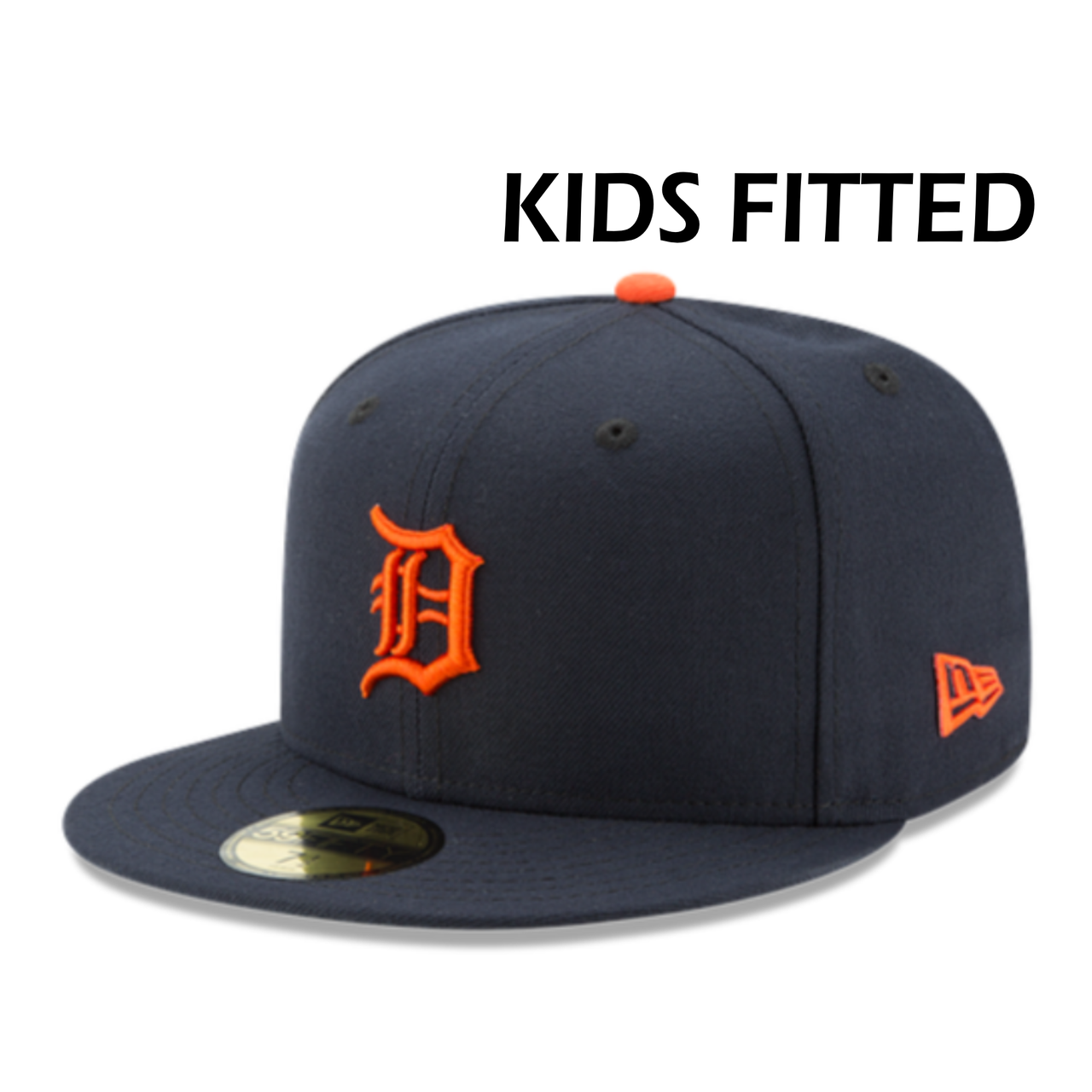 New Era Detroit Tigers Authentic Collection YOUTH 59FIFTY Fitted Hat front left view