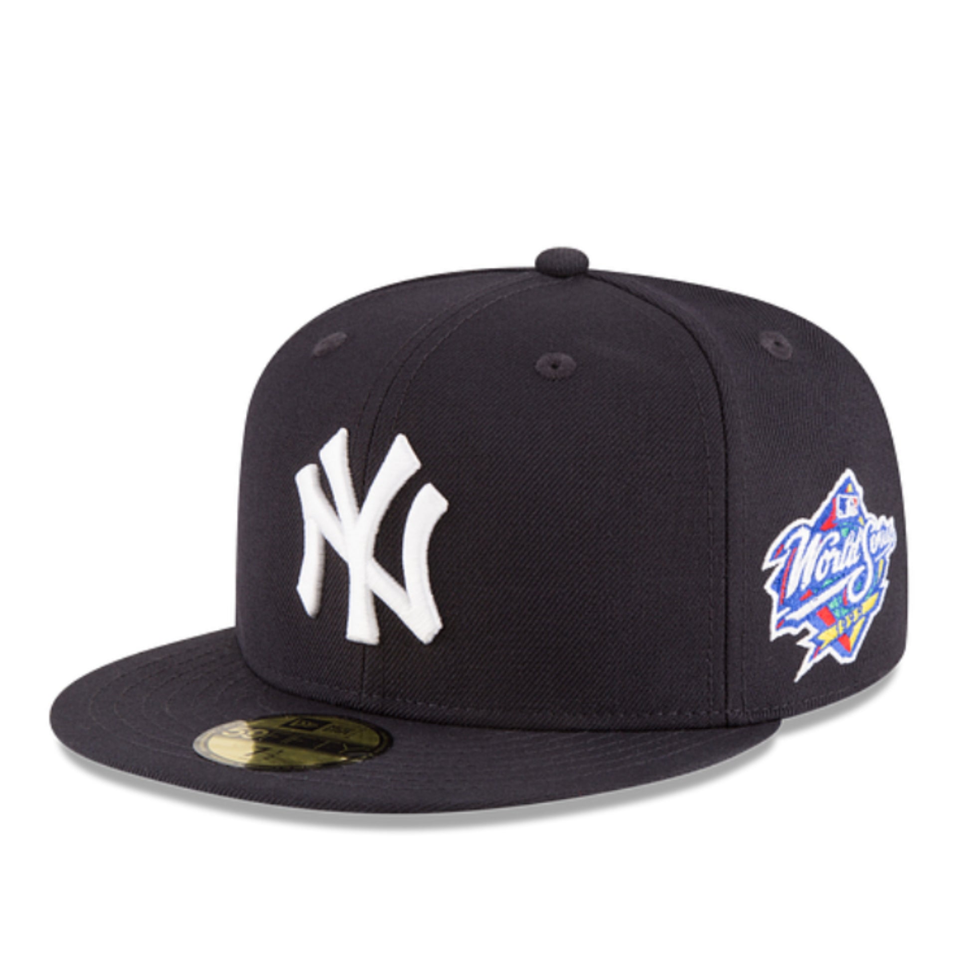 New Era New York Yankees 2000 World Series Navy 59FIFTY Fitted Hat front angle view