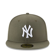 New Era New York Yankees Olive 59FIFTY Fitted Hat front view