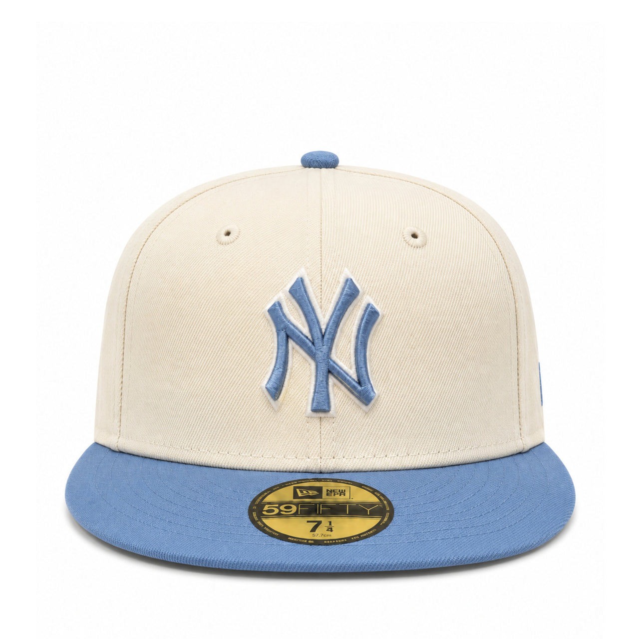 New Era New York Yankees Stone/Light Blue 59FIFTY Fitted Hat front view