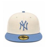 New Era New York Yankees Stone/Light Blue 59FIFTY Fitted Hat front view
