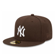 New Era New York Yankees NY Walnut Brown 59FIFTY Fitted Hat front angle view