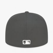 New Era New York Yankees Dark Gray White 59FIFTY Fitted Hat Back View