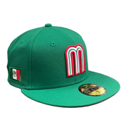 Green mexico flag baseball new era fitted hat