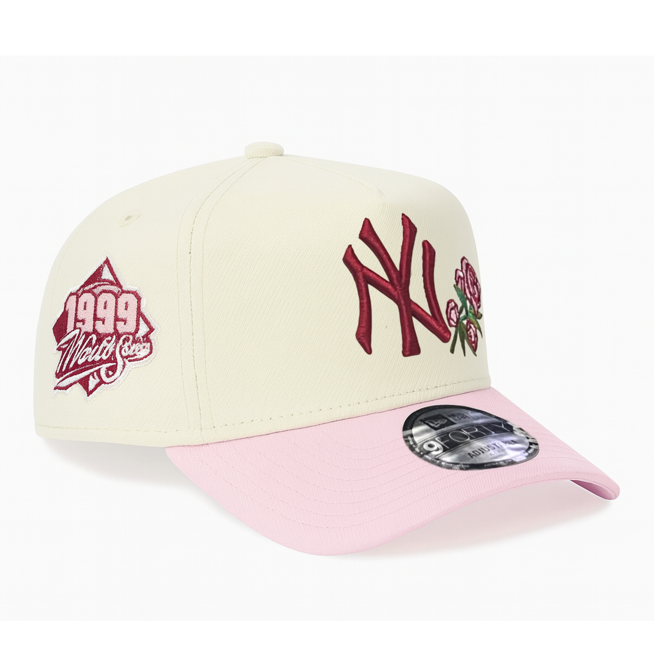 New York Yankees Chrome Pink Rose 9FORTY A-Frame Snapback