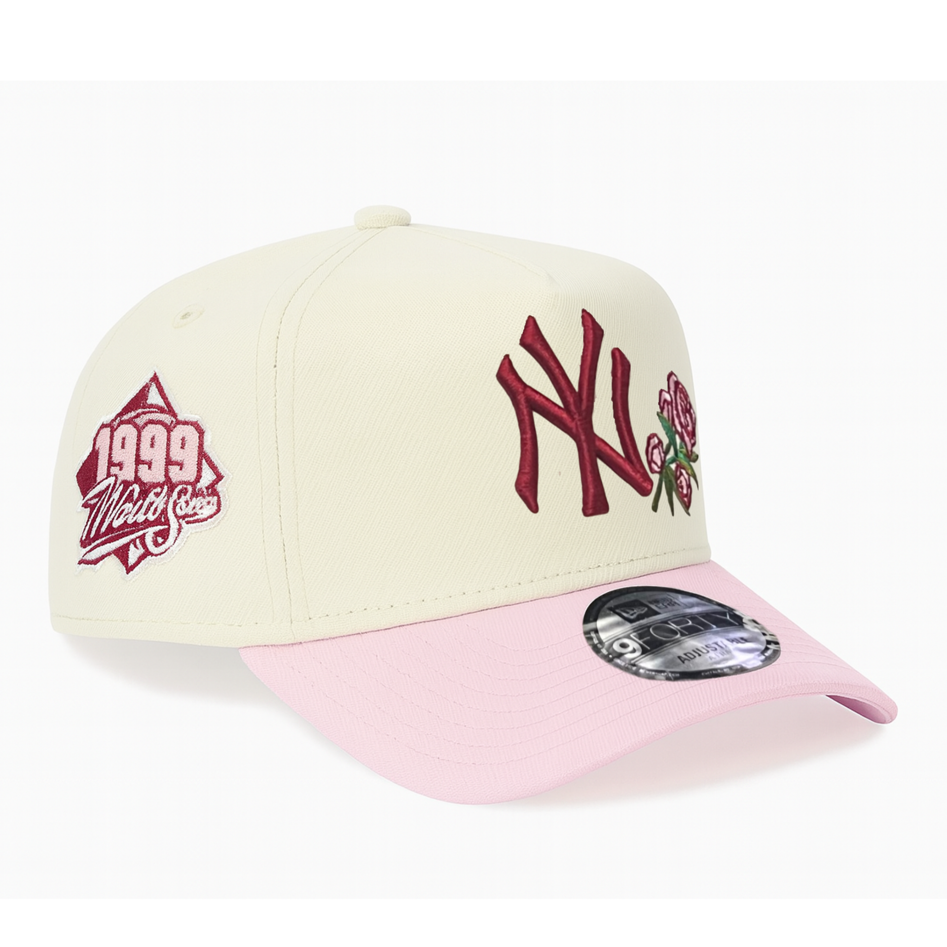 New York Yankees Chrome Pink Rose 9FORTY A-Frame Snapback