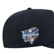 side patch of New York Yankees World Series 00 Navy 9FIFTY A-Frame Snapback Hat
