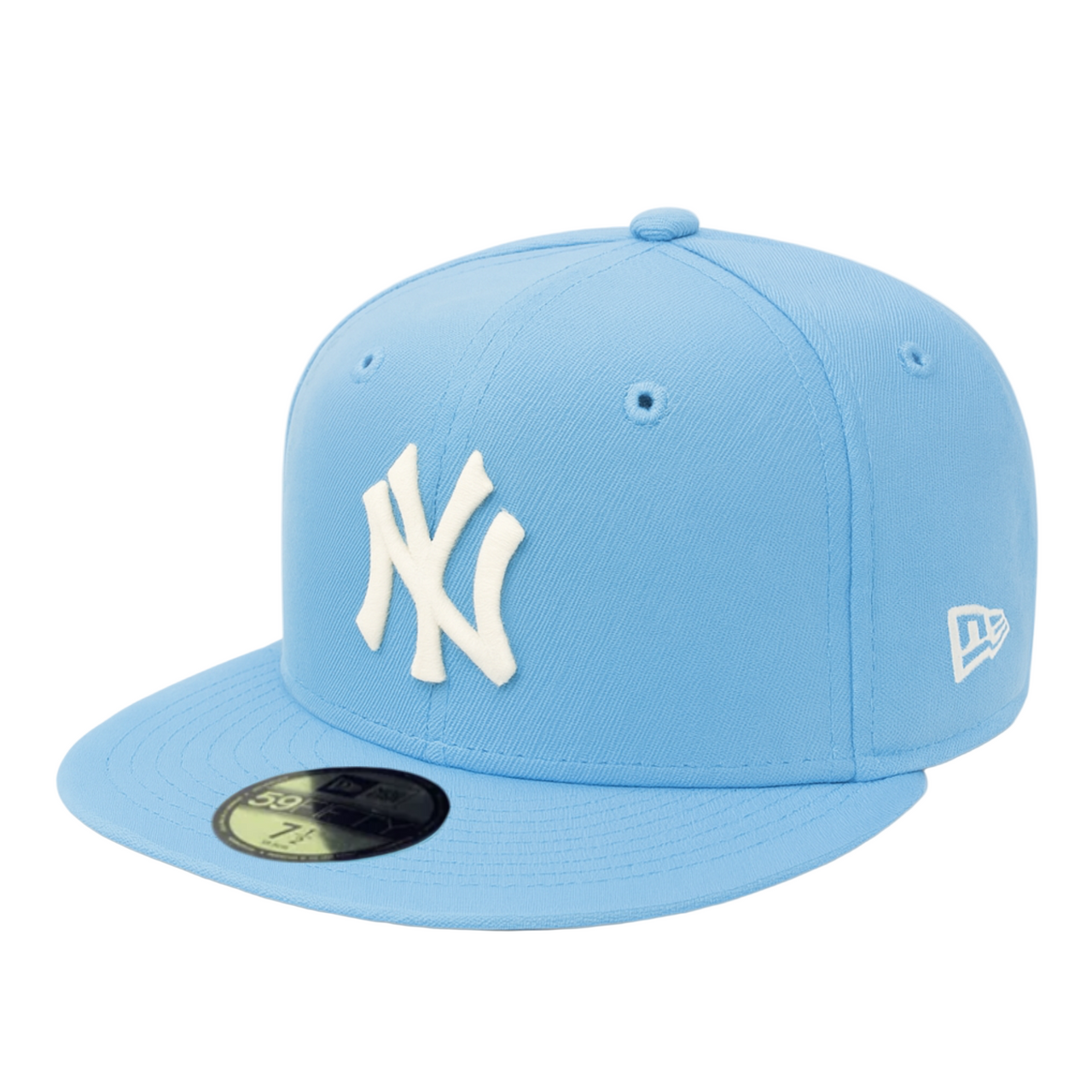 New Era New York Yankees Sky Blue White 59FIFTY Fitted Hat – Front View