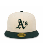 New Era Oakland Athletics Chrome Green 59FIFTY Fitted Hat front view