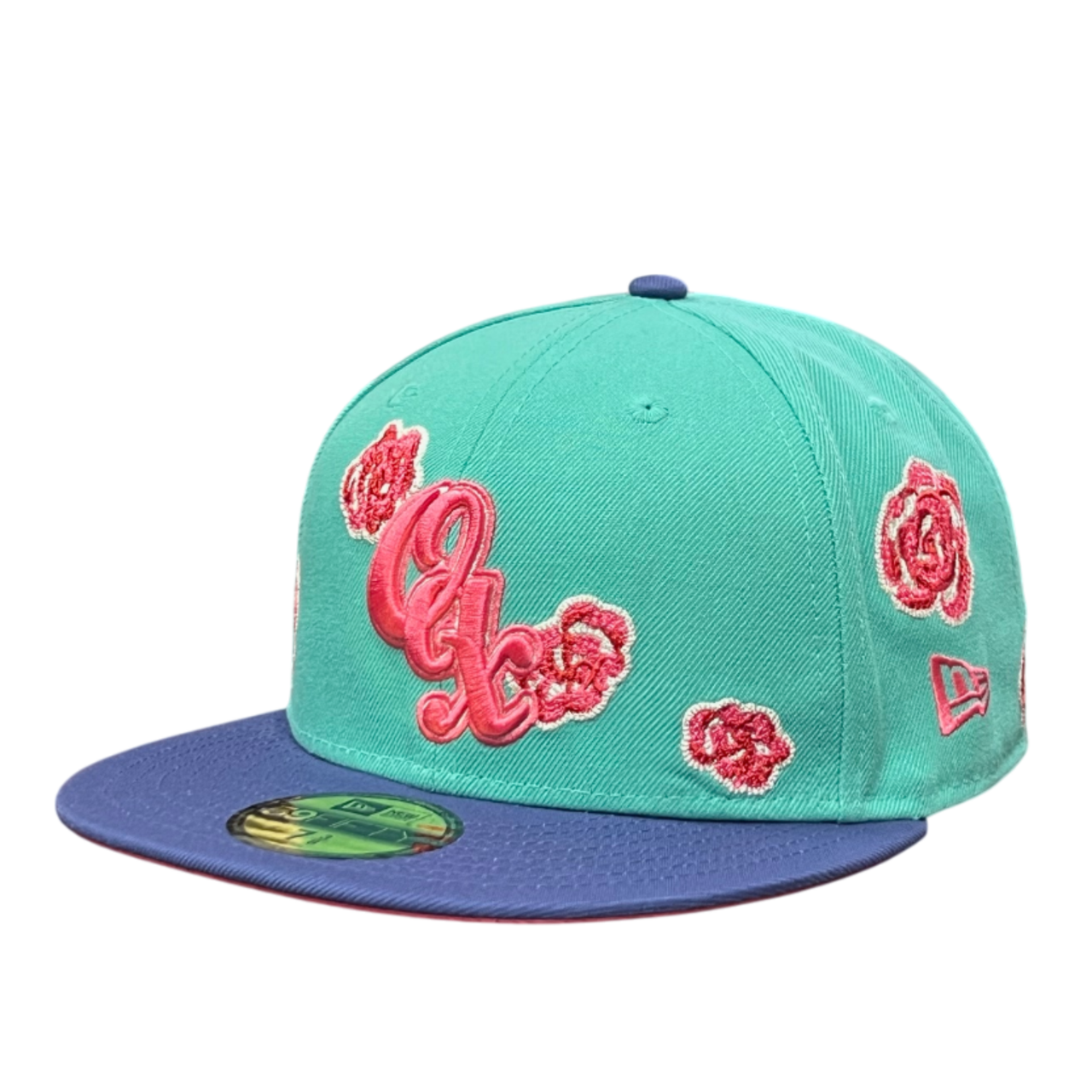 LMB Guerreros de Oaxaca Green Purple Rose 59FIFTY Fitted Hat
