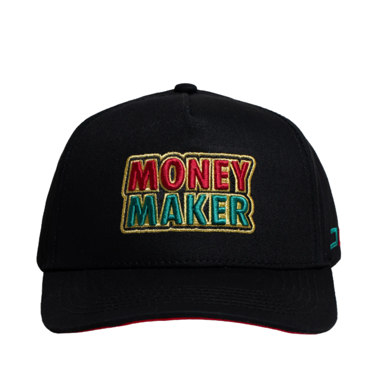 JC Hat Money Maker logo black curved snapback cap