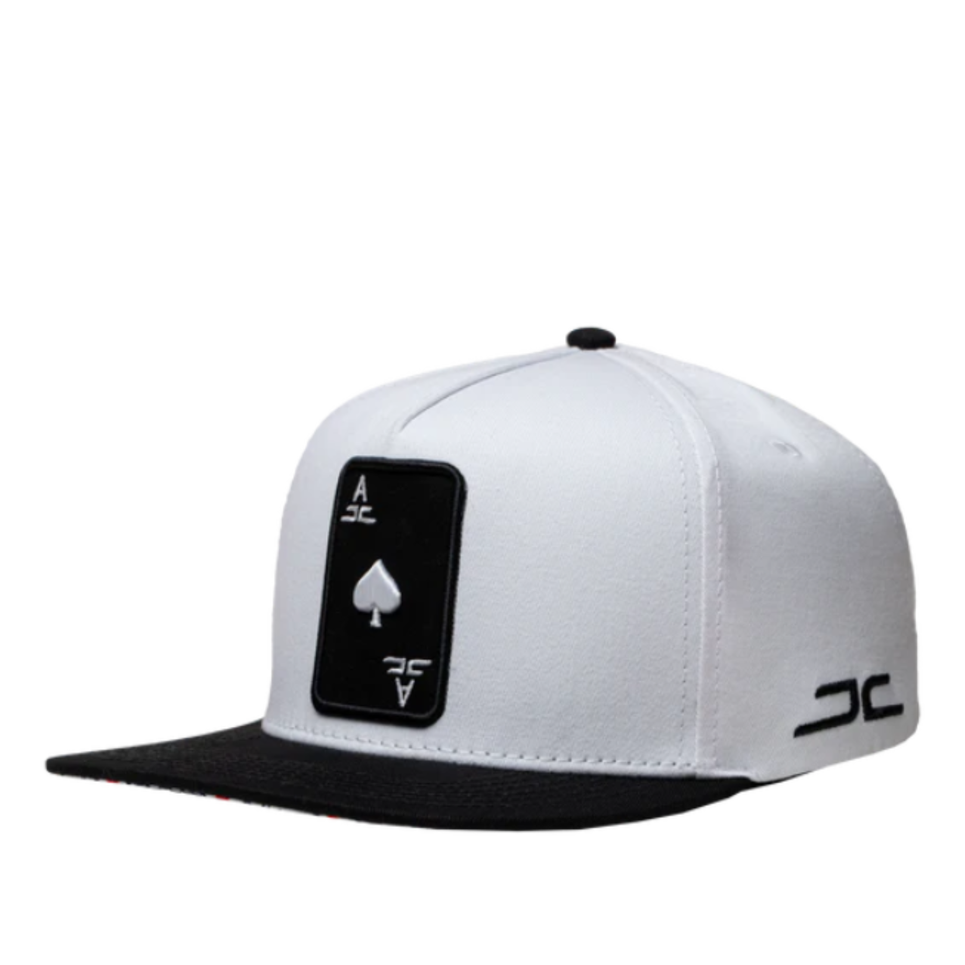 JC Hat Ace logo black/white snapback 