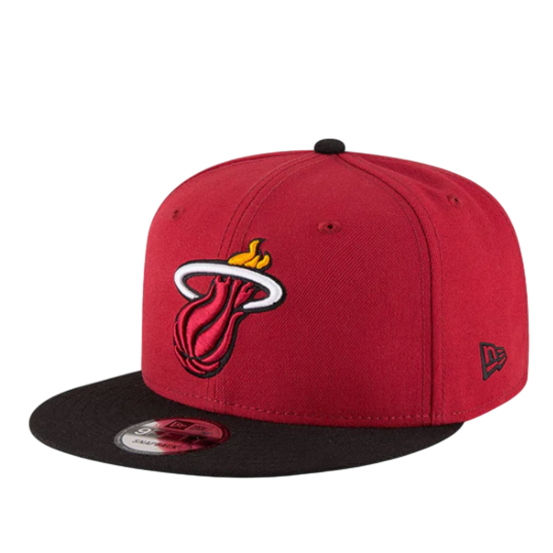 Red and Black Miami Heat Basketball New Era Fitted Cap