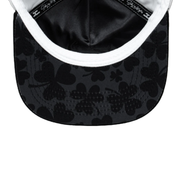 JC Hat Trebol Clover logo White/Black snapback under visor