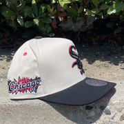 off white black chicago white sox overspray pro pinch fit mitchell and ness snapback