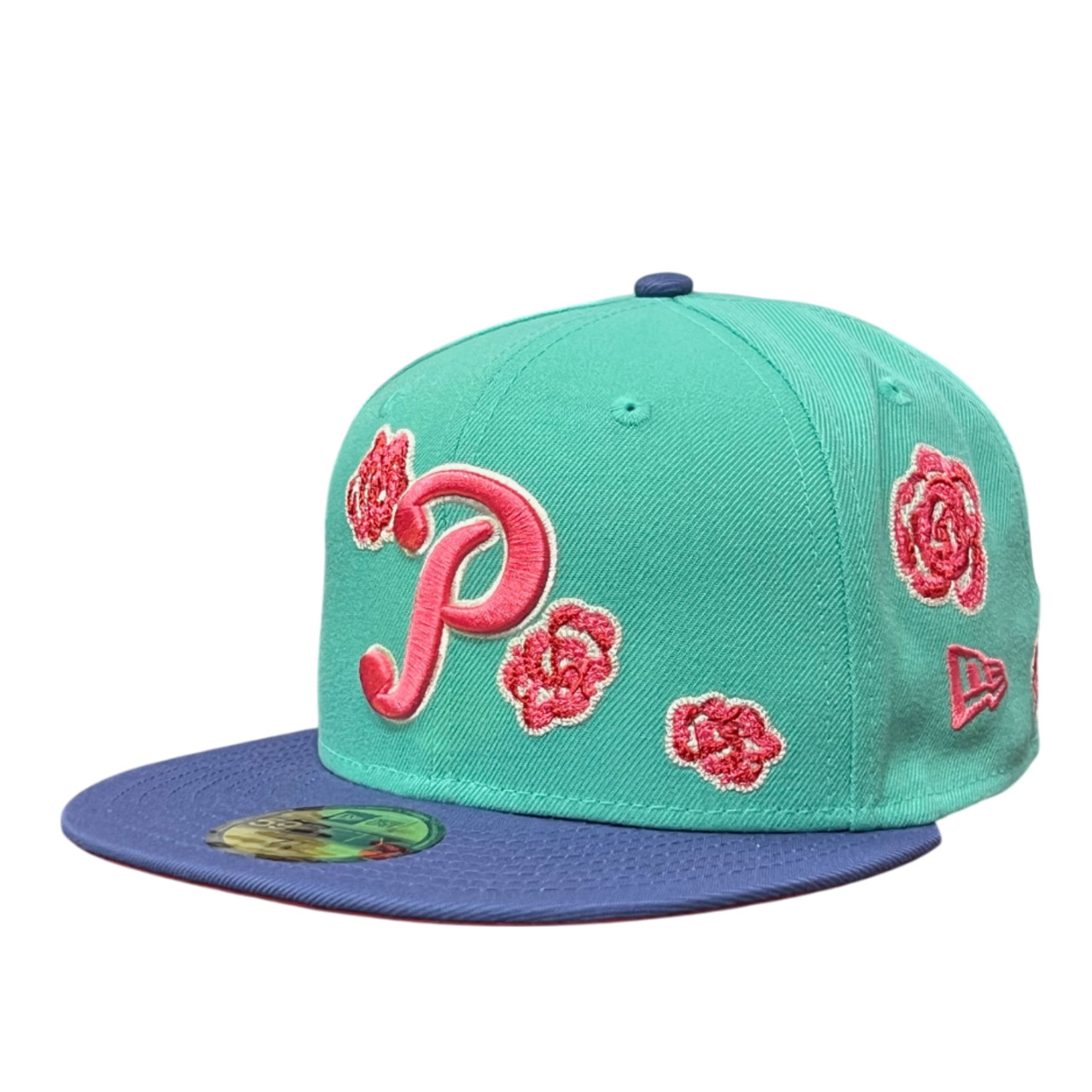 LMB Pericos de Puebla Green Purple Rose 59FIFTY Fitted Hat