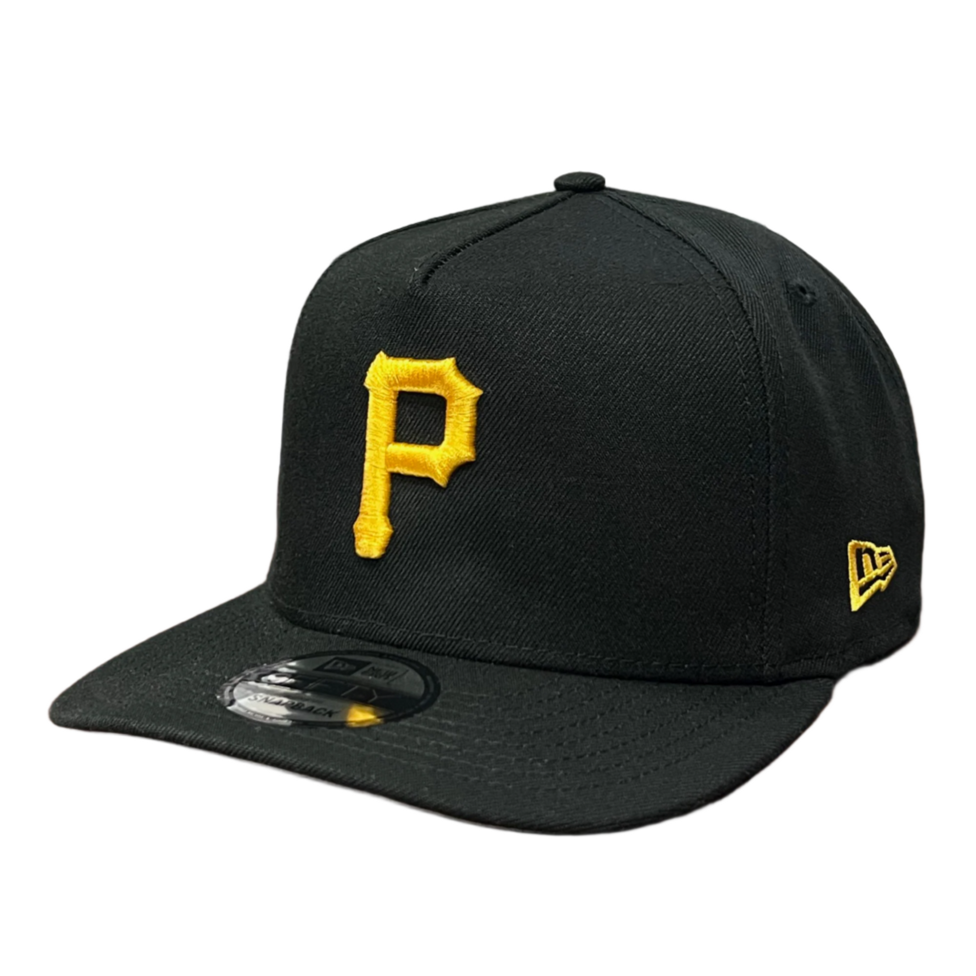 Pittsburgh Pirates Black A-Frame 9FIFTY Curved Snapback Hat