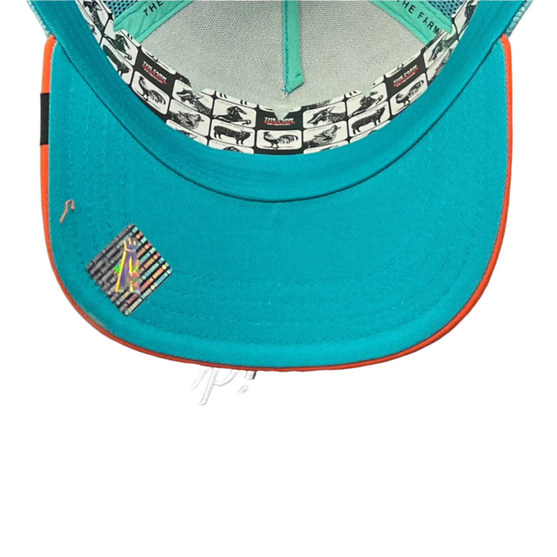 the under visor teal the player dolphin goorin bros trucker hat