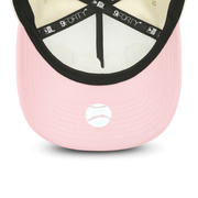 pink under visor of New York Yankees Chrome Pink Rose 9FORTY A-Frame Snapback