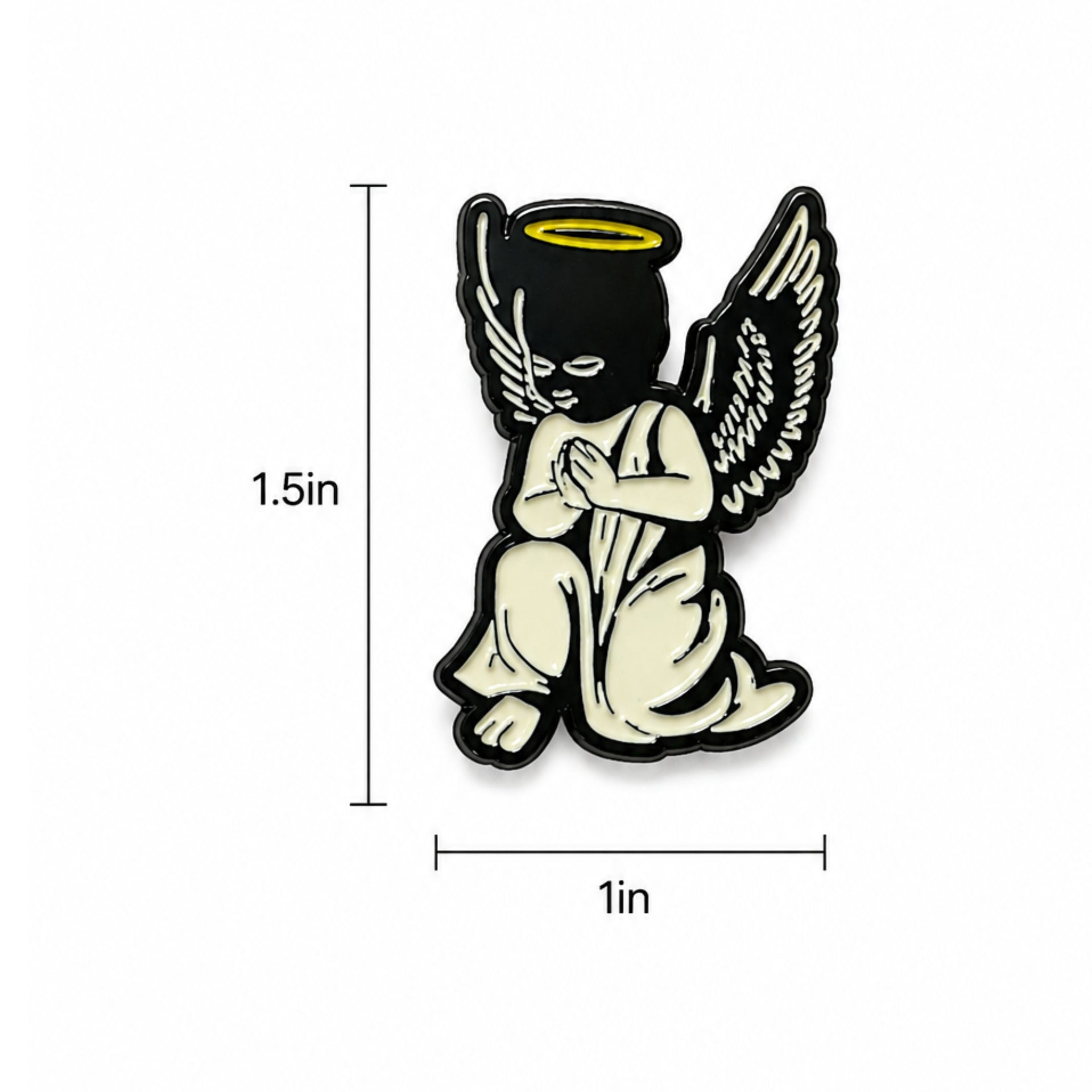 Prayer Angel Pin size view