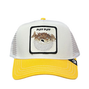 goorin bros puff puff fish white yellow trucker hat front image