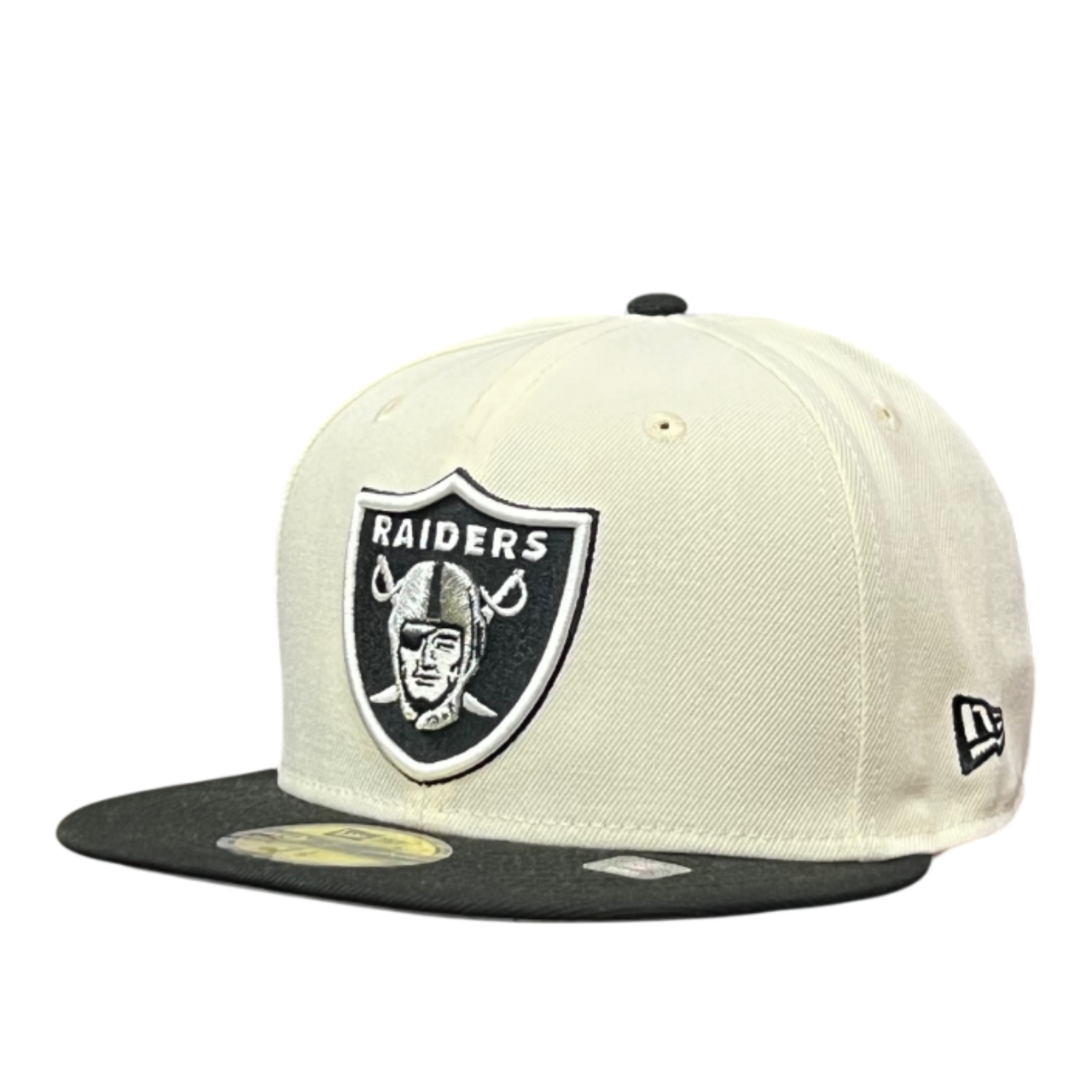 Las Vegas Raiders Chrome Black Gray 2 Tone Fitted Hat