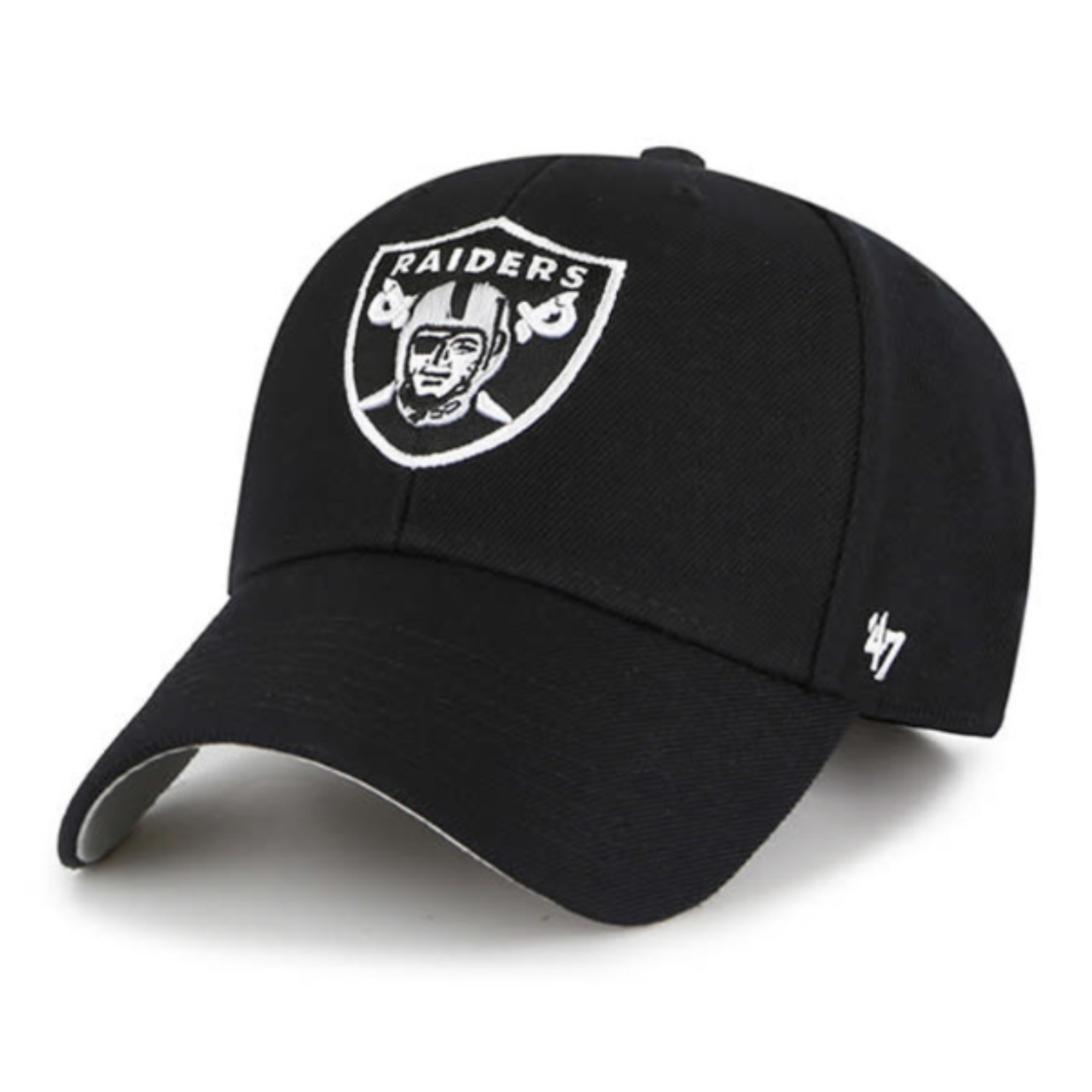 47 Brand Las Vegas Raiders Black MVP Adjustable Velcro Hat