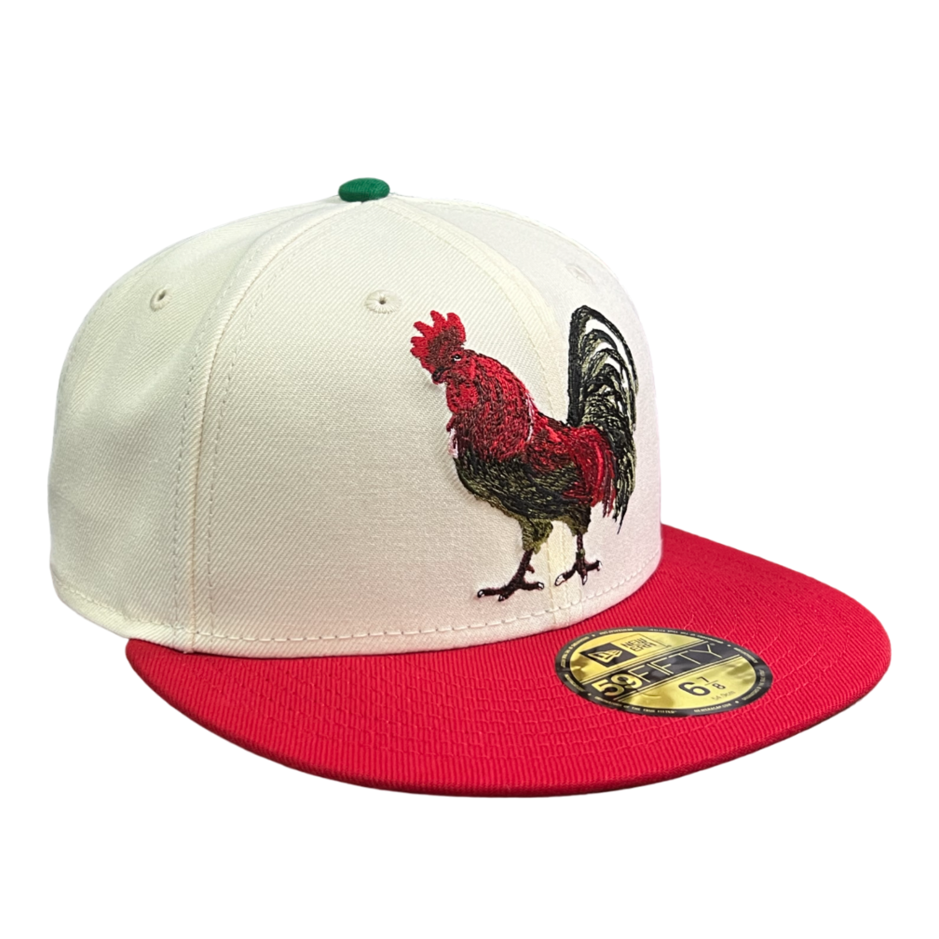 Ivory Red Rooster Gallo Mexico New Era Fitted hat