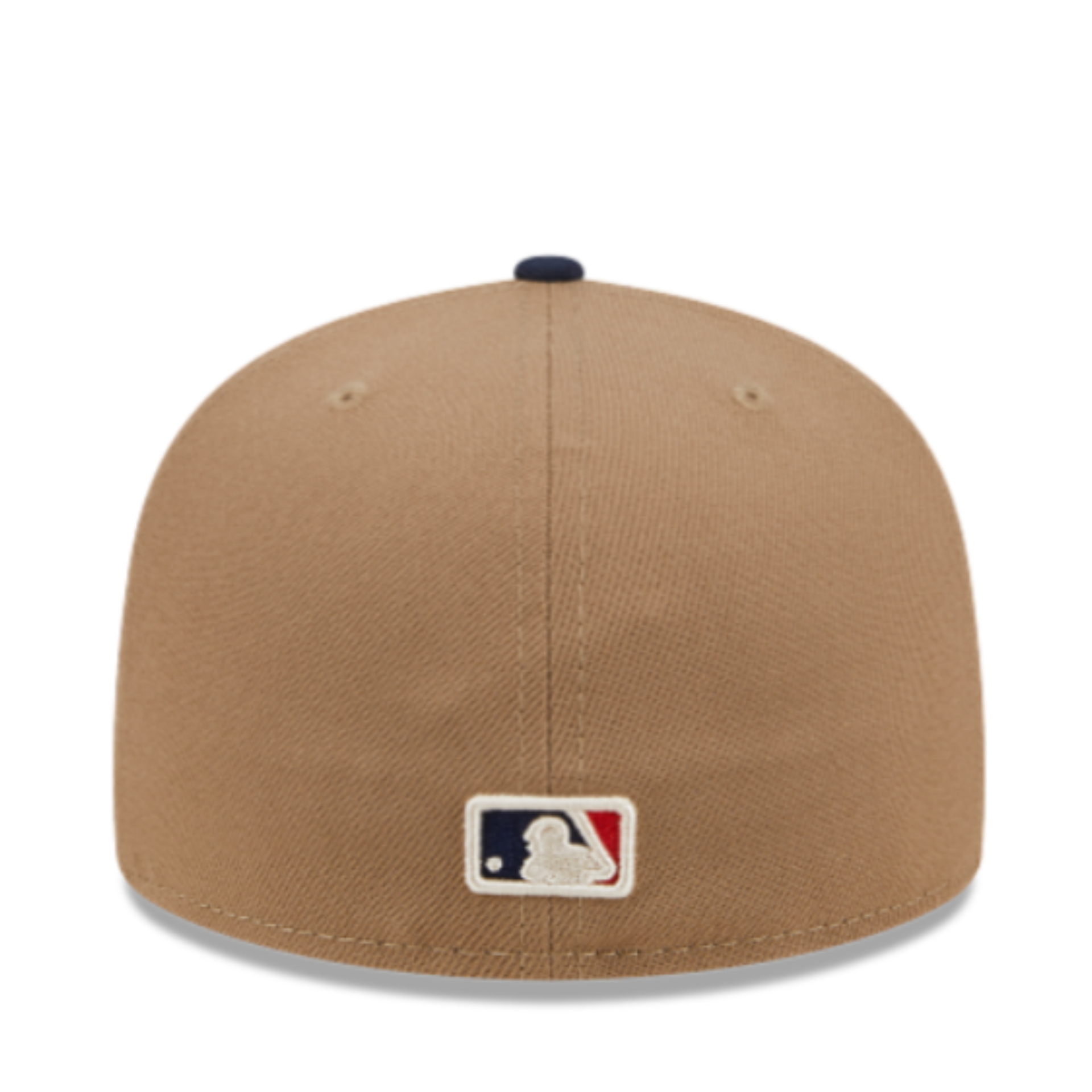 New Era City Connect Los Angeles Dodgers LA Khaki/Navy 2 Tone 59Fifty Fitted Hat Back MLB Logo