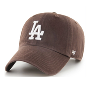 47 Brand Los Angles Dodgers LA Brown Clean Up Adjustable Strap Hat 