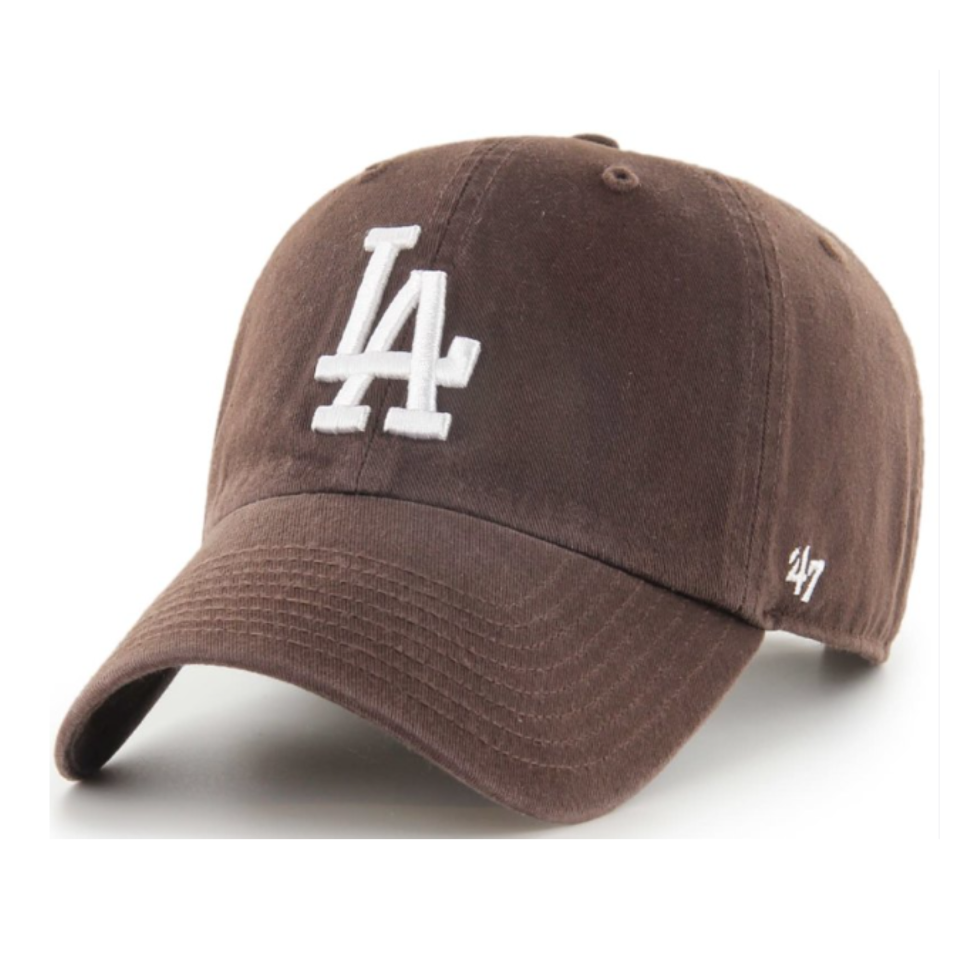 47 Brand Los Angles Dodgers LA Brown Clean Up Adjustable Strap Hat 