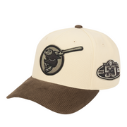 San Diego Padres Ivory Brown Corduroy Pro Crown Fit Snapback