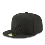 NewEra MLB Atlanta Braves A All Black Front