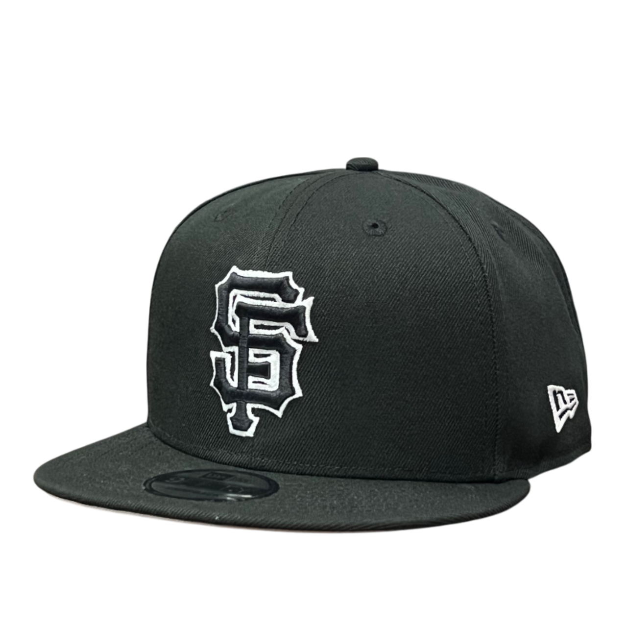 San Francisco Giants Black White Outline 9FIFTY Snapback Hat