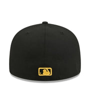 New Era San Diego Padres Black Yellow 59FIFTY Fitted Hat back view