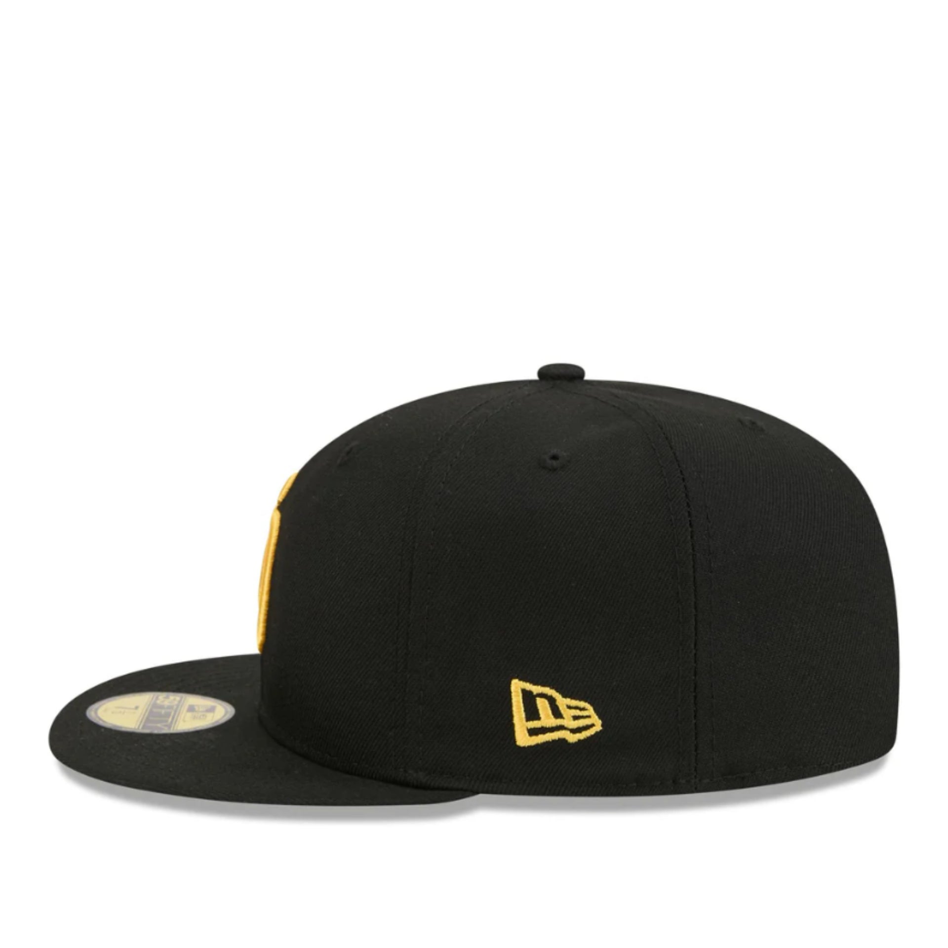 New Era San Diego Padres Black Yellow 59FIFTY Fitted Hat left side view