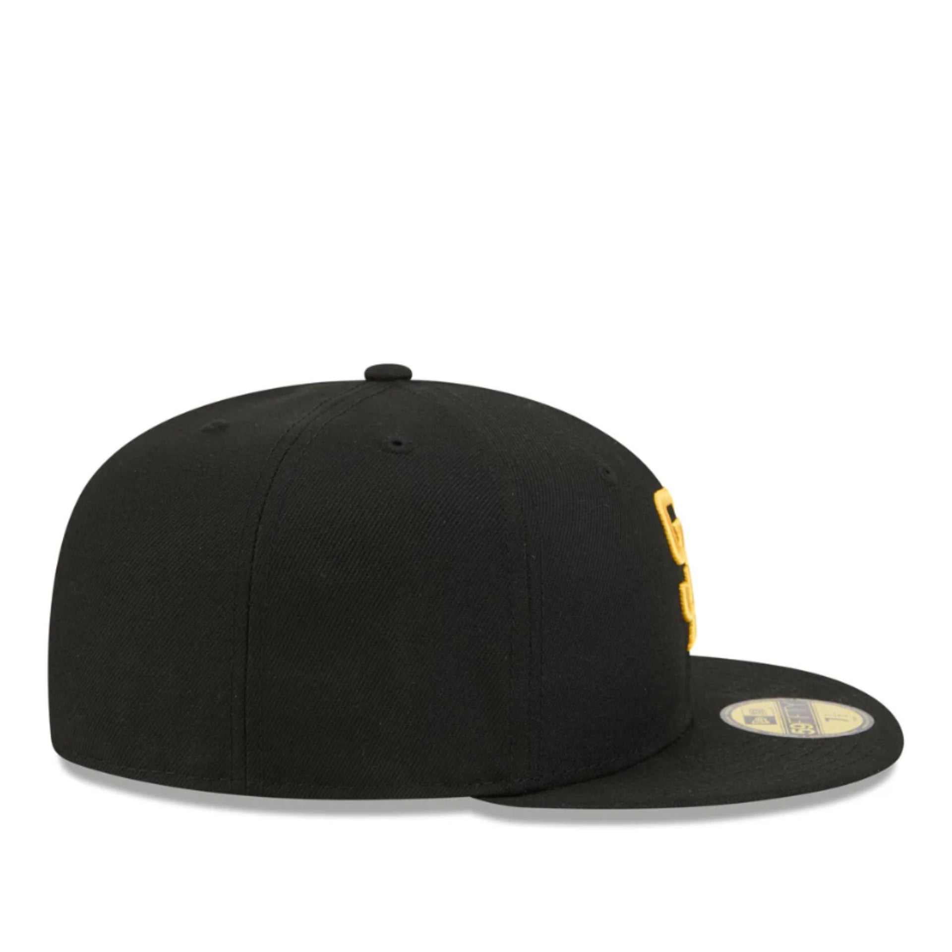 New Era San Diego Padres Black Yellow 59FIFTY Fitted Hat right side view