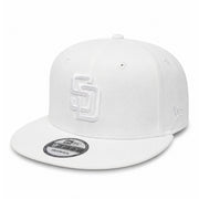 New Era San Diego Padres White 9FIFTY Snapback Hat angled front view