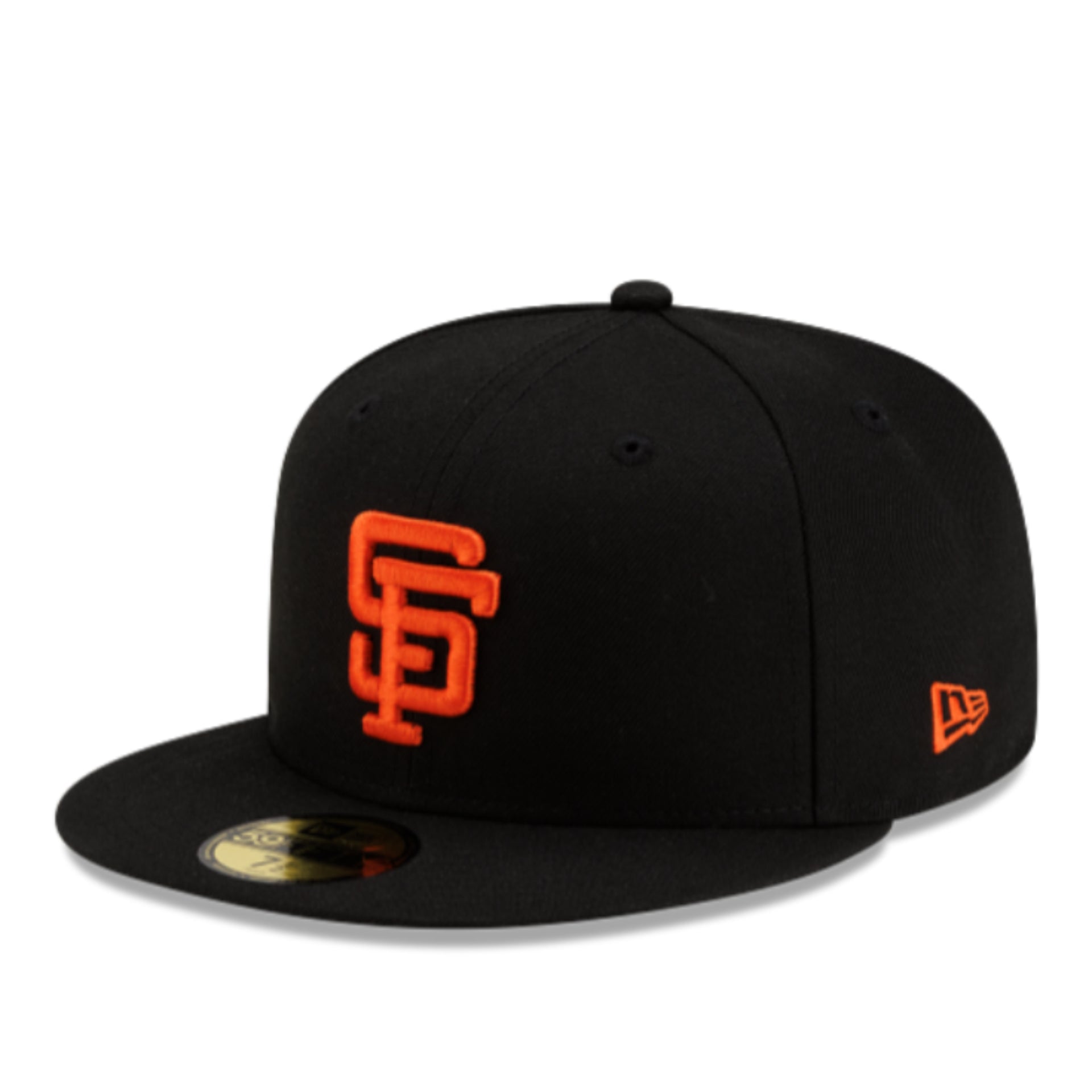 New Era San Francisco Giants 1984 All Star Game Black 59FIFTY Fitted Hat front left angle view