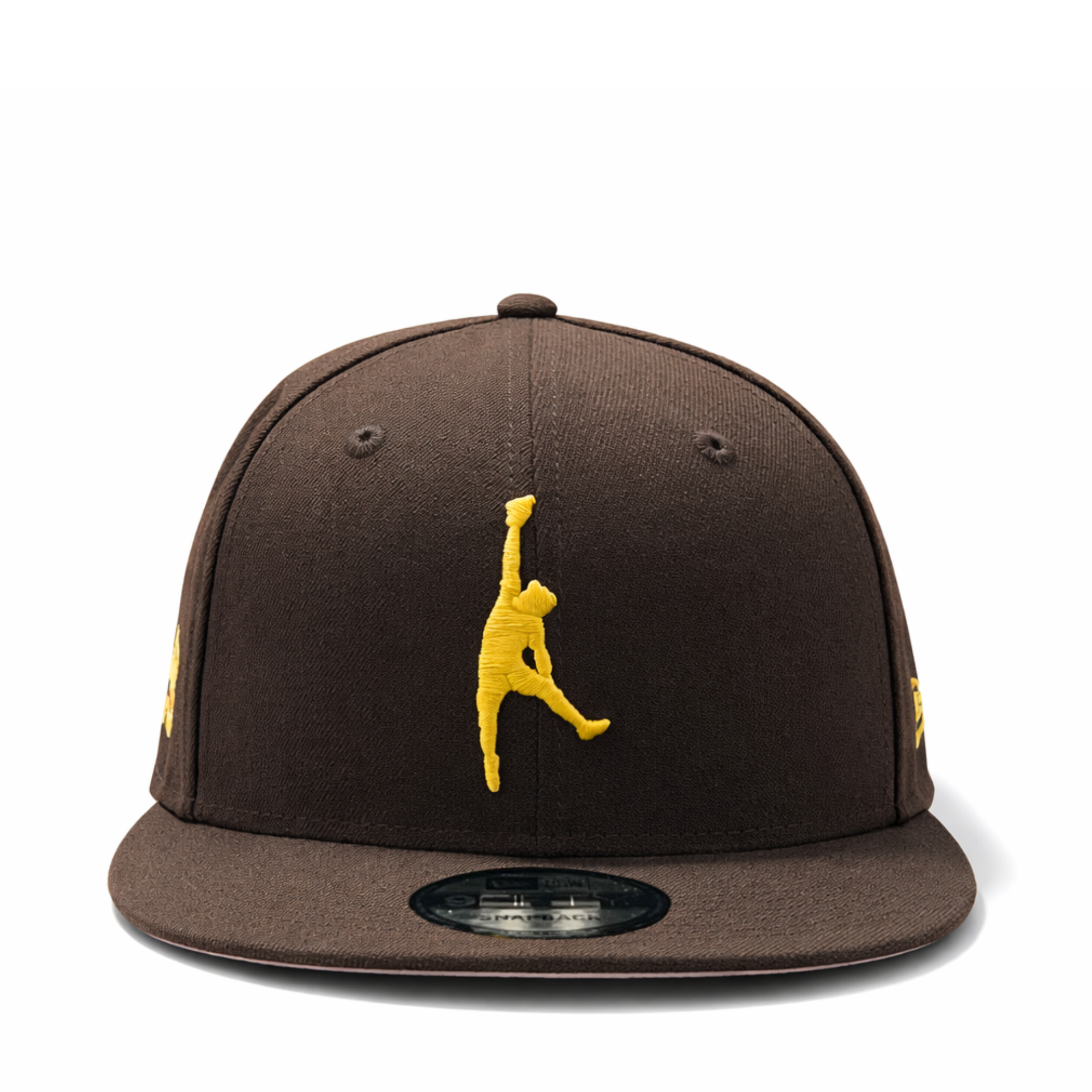 front view of New Era San Diego Padres Tatis Jumpman Brown 9FIFTY Snapback Hat