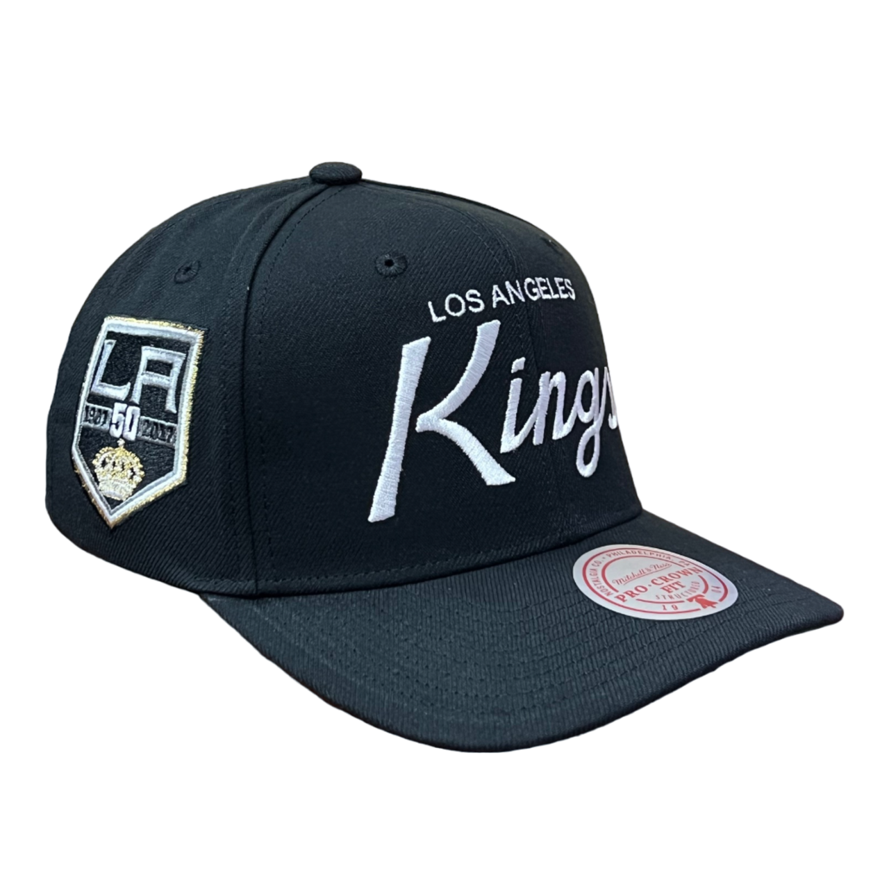 Los Angeles Kings Script Logo Pro Crown Fit Snapback