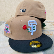 Khaki Black 2 Tone Rose San Francisco Giants New Era Fitted Hat