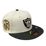 NewEra MLB Las Vegas Raiders 2 Tone Stone 60th Anniversary 59FIFTY Men's Fitted Hat