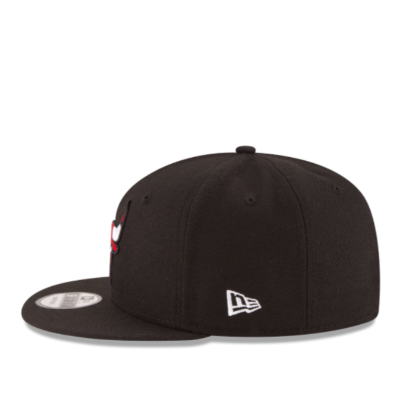 Side View of New Era Chicago Bulls Windy City Black 9FIFTY Snapback Hat