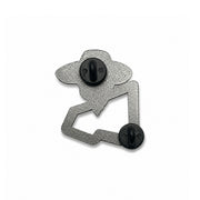 Sombrero Skull Hat Pin back view
