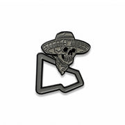 Sombrero Skull Hat Pin front view